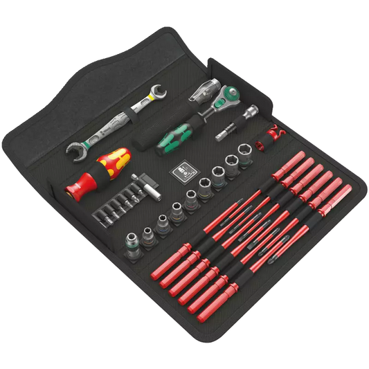 Wera Kraftform Kompakt W1 Wartungswerkzeugset, 35-teilig mit Koffer