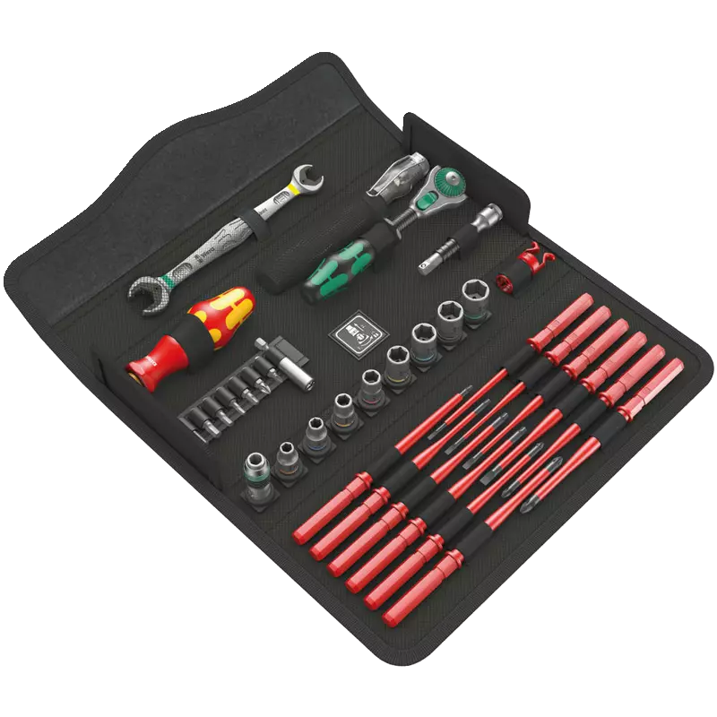 Wera Kraftform Kompakt W1 Wartungswerkzeugset, 35-teilig mit Koffer