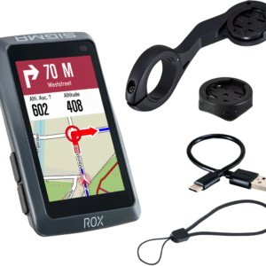 SIGMA ROX 12.1 EVO Basic Set Schwarz – GPS-Fahrradcomputer mit Karten & Navigation