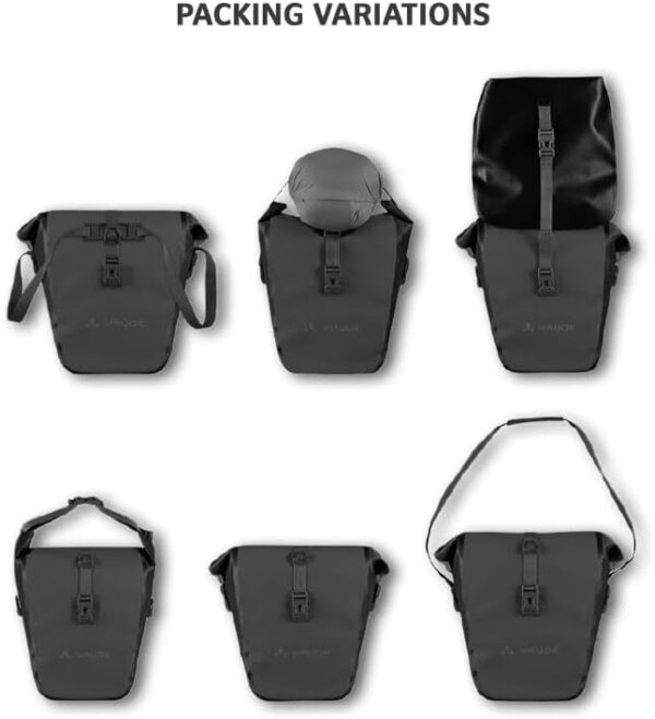 Fahrrad Hinterradtaschen 2x24L – Wasserdichte Aqua Back Gepäckträgertaschen – Bild 3